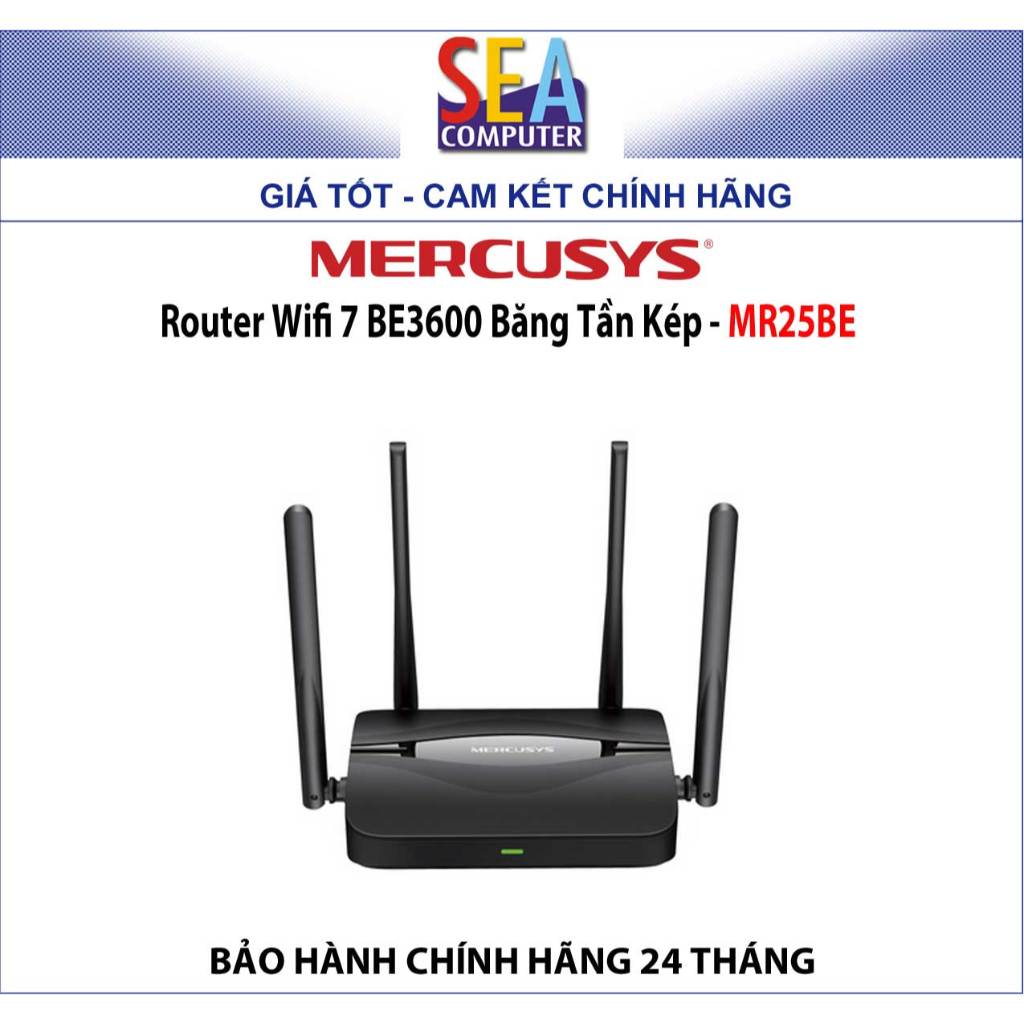 Mercusys Router Wifi 7 BE3600 Băng Tần Kép - MR25BE / MR27BE