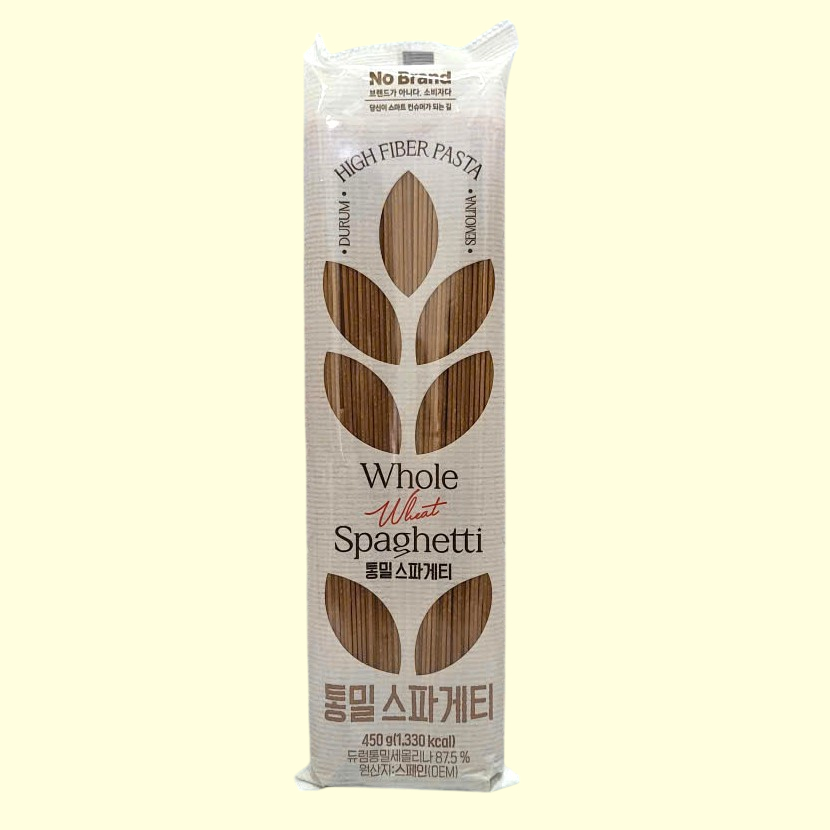 NO BRAND + gói 450g + MÌ Ý NGUYÊN CÁM TÂY BAN NHA Whole Wheat Spaghetti High Fiber Pasta