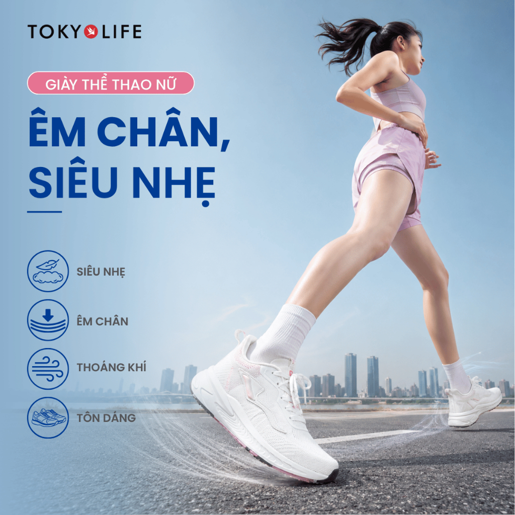 Giày Thể Thao Nữ Siêu Nhẹ Êm Chân 40000295 - TOKYOLIFE