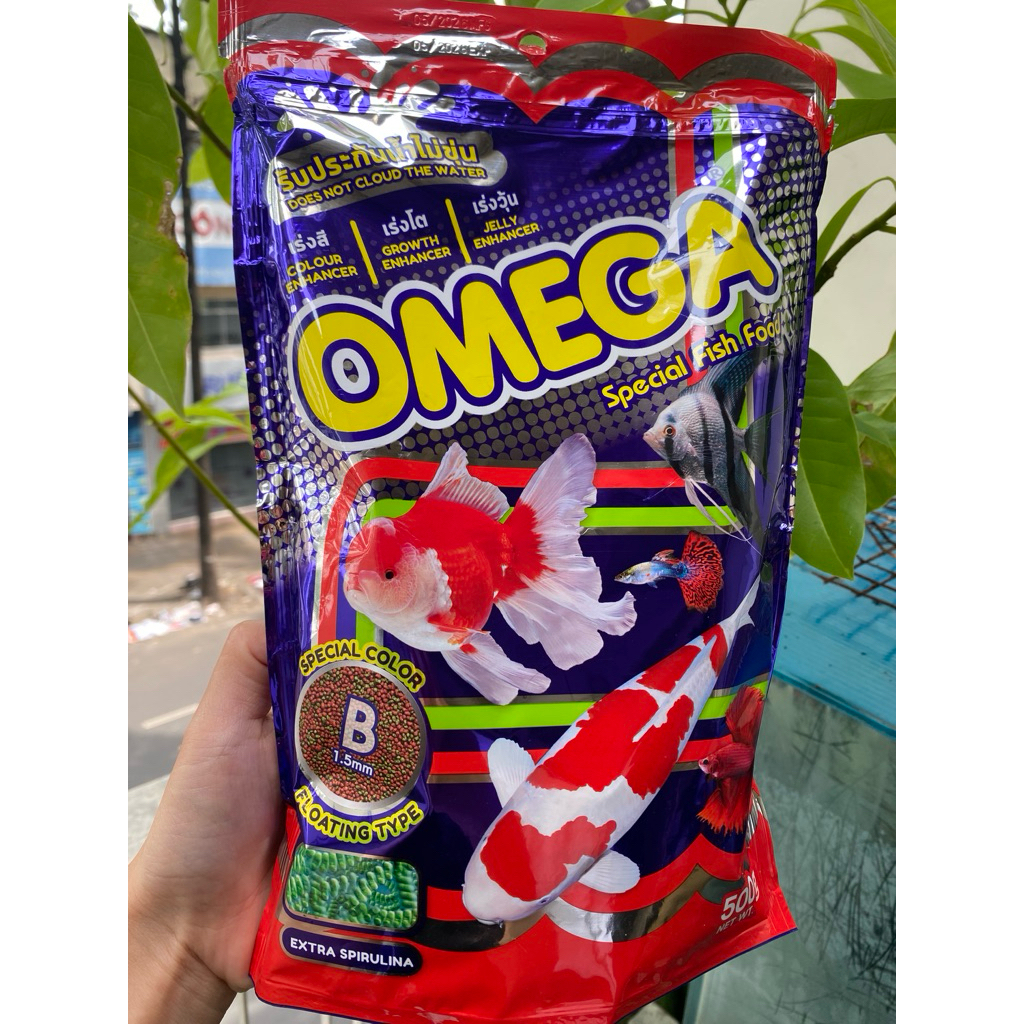 Thức ăn cá cảnh OMEGA 500g-1,5mm (túi zip)