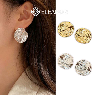 Bông tai nữ chuôi bạc 925 Eleanor Accessories hình tròn phụ kiện trang sức khuyên tai 12203