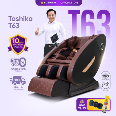 Ghế massage 3D Toshiko T63 hỗ trợ thư giãn tại nhà bảo hành 10 năm động cơ