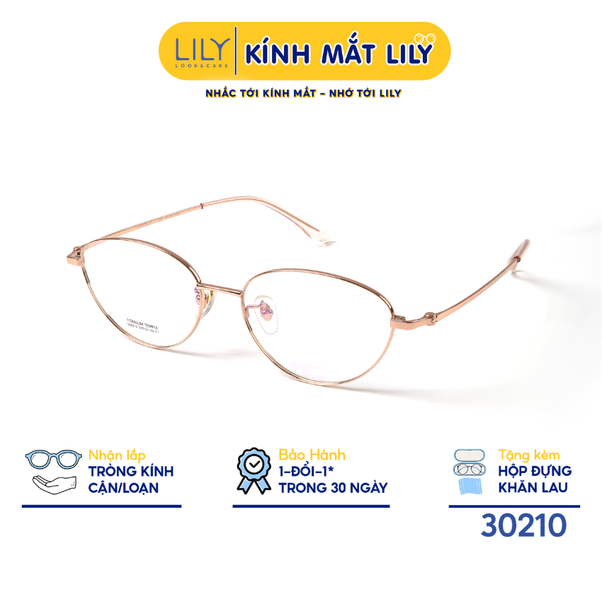 Gọng kính mắt mèo LILYEYEWEAR chất liệu Titanium cao cấp chắc chắn, kiểu dáng hiện đại màu sắc thời 