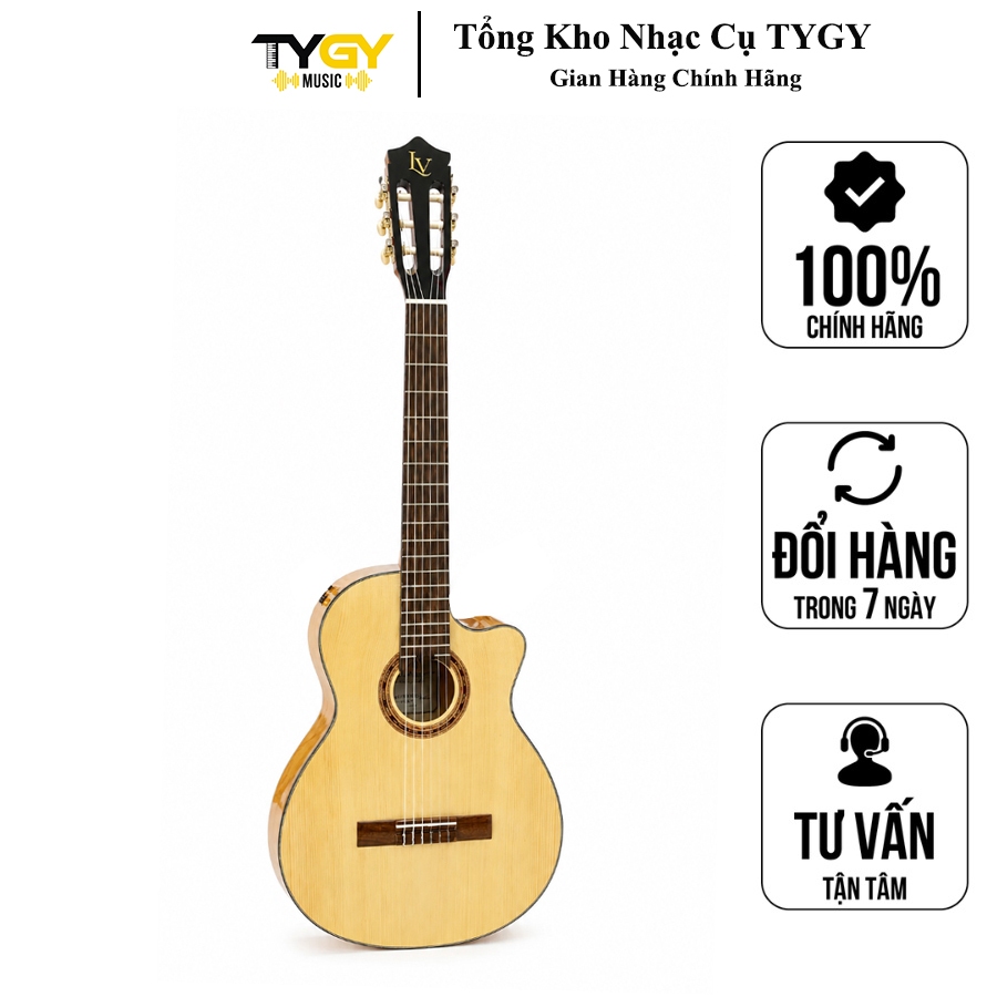 Đàn Guitar Classic LuthierV Origin Classic Plus OC-20 - Tặng kèm bao đàn ,capo, pick gẩy, ty chỉnh c