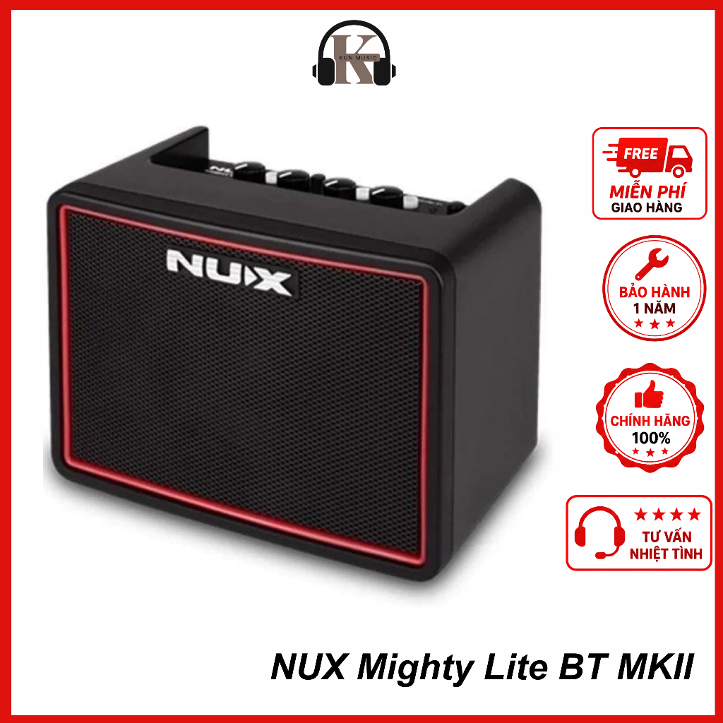 Amply Desktop Mô Phỏng Đa Năng NUX Mighty Lite BT MKII - 7 Presets, Bluetooth, USB Audio
