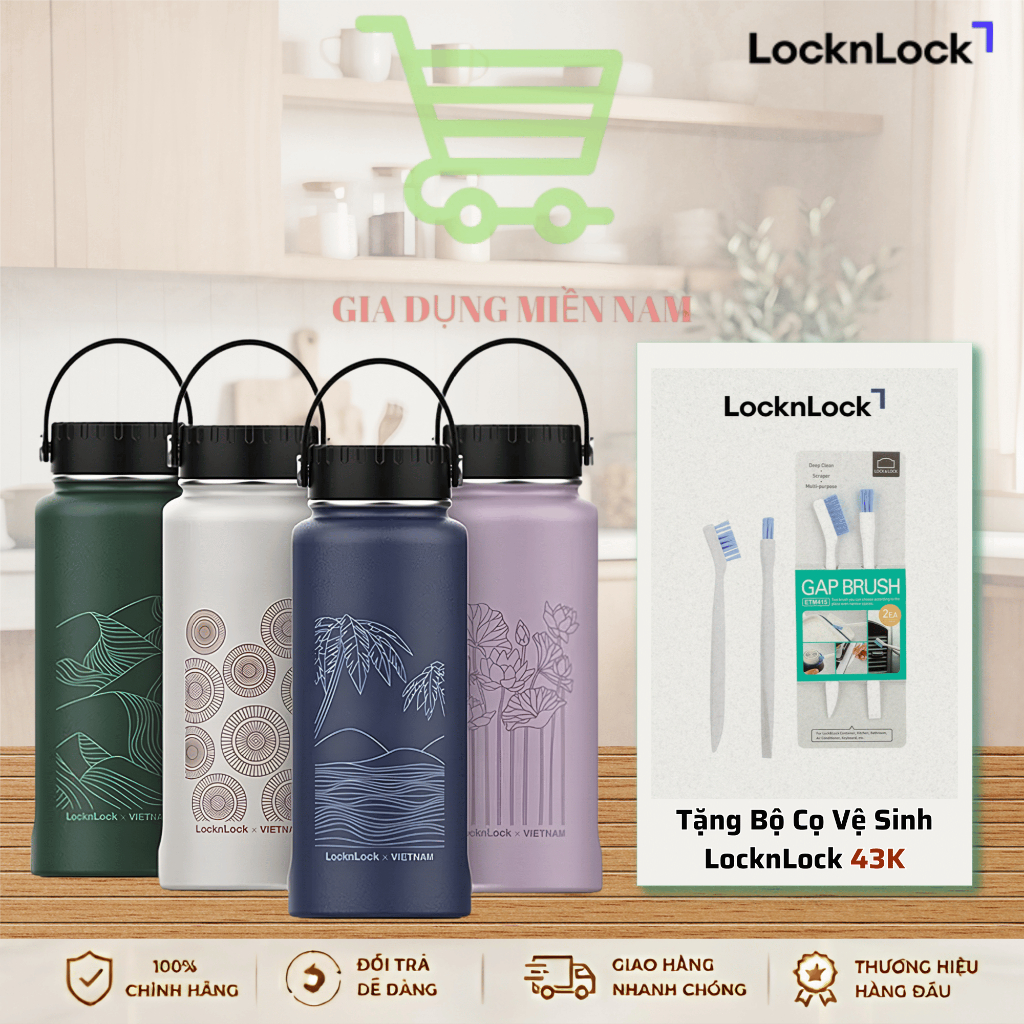 Bình giữ nhiệt LocknLock Riga Tumbler LHC4160, dung tích 897ml - Hàng Chính Hãng