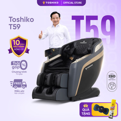 Ghế massage toàn thân Toshiko T59, đa chức năng, sử dụng công nghệ con lăn 4D cao cấp