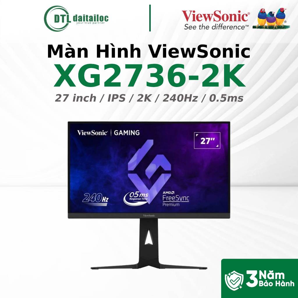 Màn Hình ViewSonic XG2736-2K 27 inch IPS 2K 240Hz 0.5ms I Chính hãng I Bảo hành 36 tháng