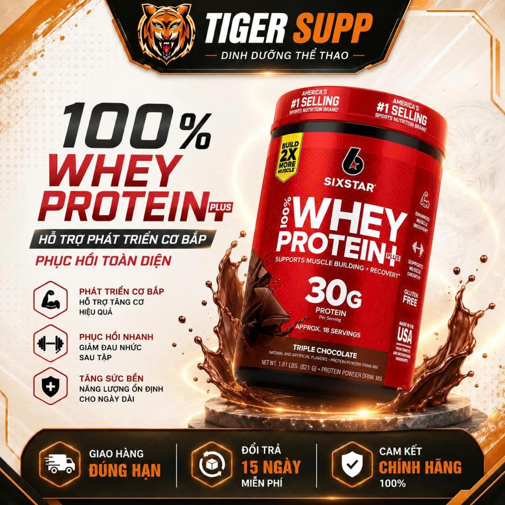 Six Star Whey Protein Plus Whey Protein Nhiều Hương