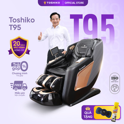 Ghế massage trị liệu toàn thân Toshiko T95 công nghệ con lăn 4D cao cấp giúp thư giãn toàn diện