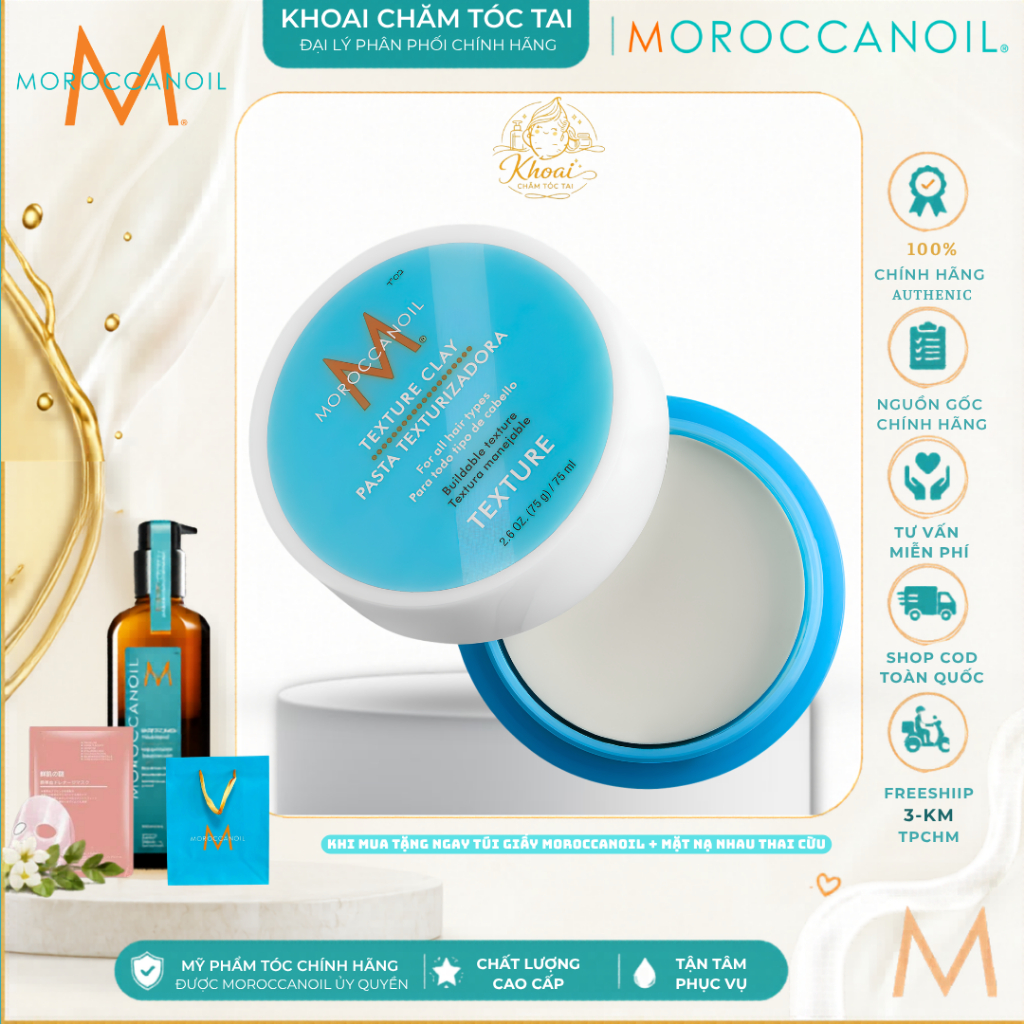 Sáp tạo kiểu Moroccanoil Texture Clay 75ml <TXK>