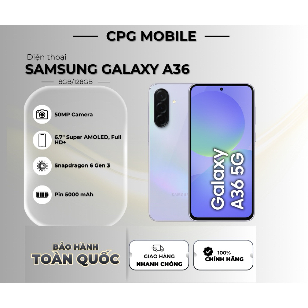 Điện Thoại Samsung Galaxy A36 5G (8GB/128GB) Chính Hãng