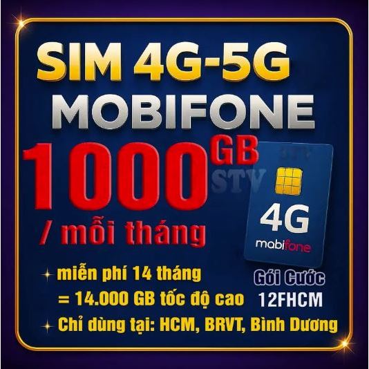 [Rẻ Vô Địch] Sim Data 5G KHÔNG GIỚI HẠN 1 Năm Viettel Mobifone 12MDT150 U1500 12A69S 12MDT50 BIG50Y 