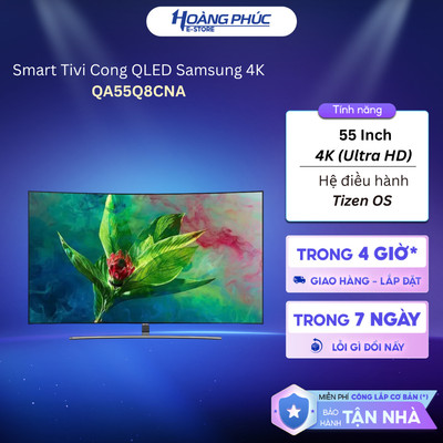 Smart Tivi Cong QLED Samsung 4K 55 inch QA55Q8CNA