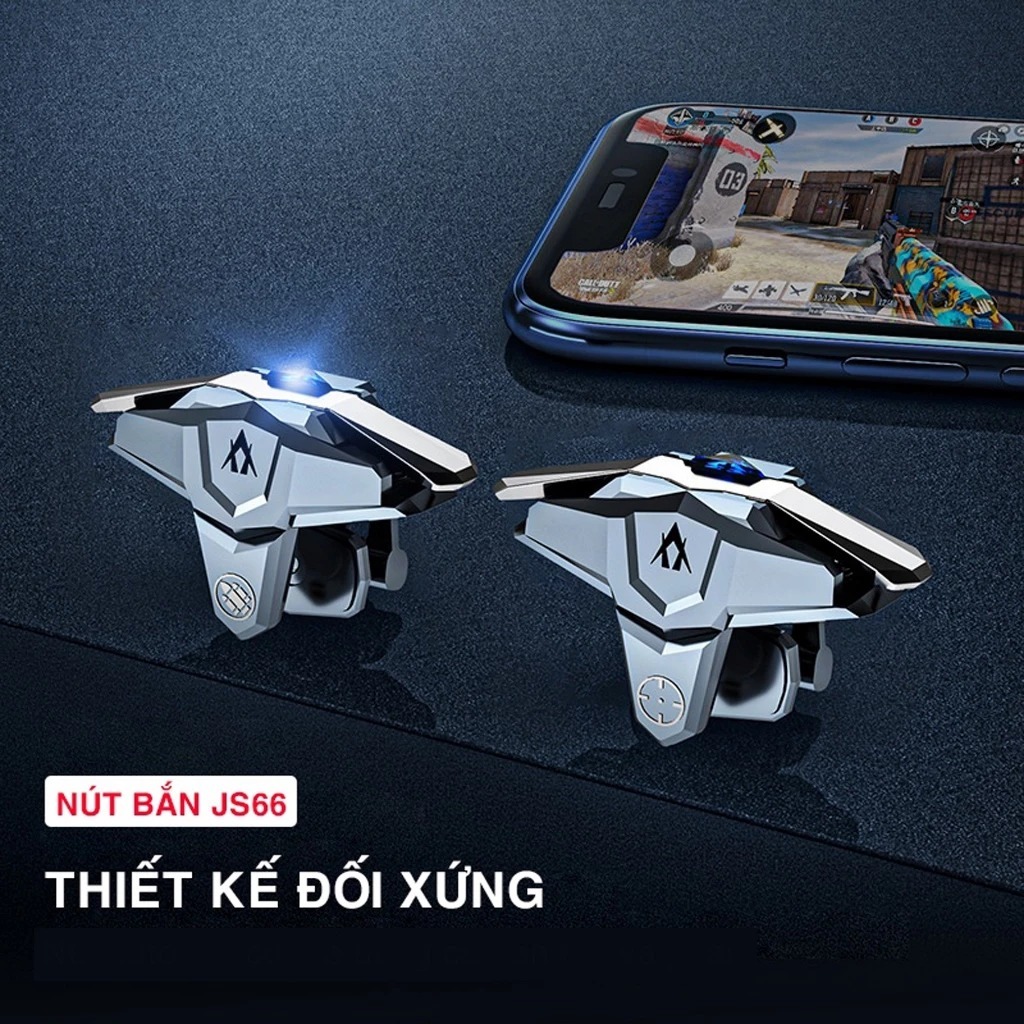 Nút Bấm Chơi Game JS66, Phụ Kiện Gaming 4 Ngón, Click Cơ Học Sống Động, Hỗ Trợ PUBG/Free Fire
