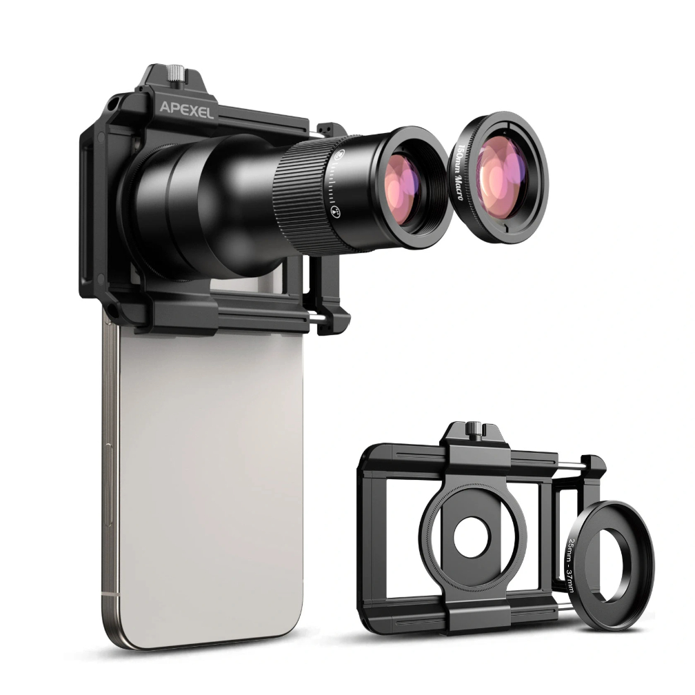 Ống kính Tele và macro Apexel APL-TM6, dùng cho điện thoại thông minh