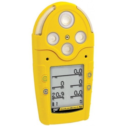 BW M5PID-XWQY-R-P-D-Y-N-00 GasAlertMicro 5 PID Multi-Gas Detector, VOCs, %LEL, O2, H2S, CO, Recharge