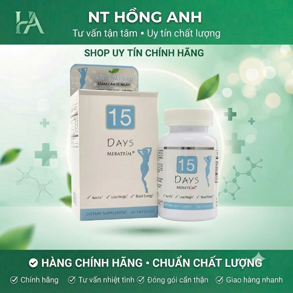 Viên uống hỗ trợ giảm cân 15 Days Meratrim Nature Gift (C/60V)