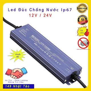 Nguồn Đúc Chống Nước 12V 200W 400W  IP67 chuyên Dùng Cho LED Camera ( không dùng Động Cơ Điện )