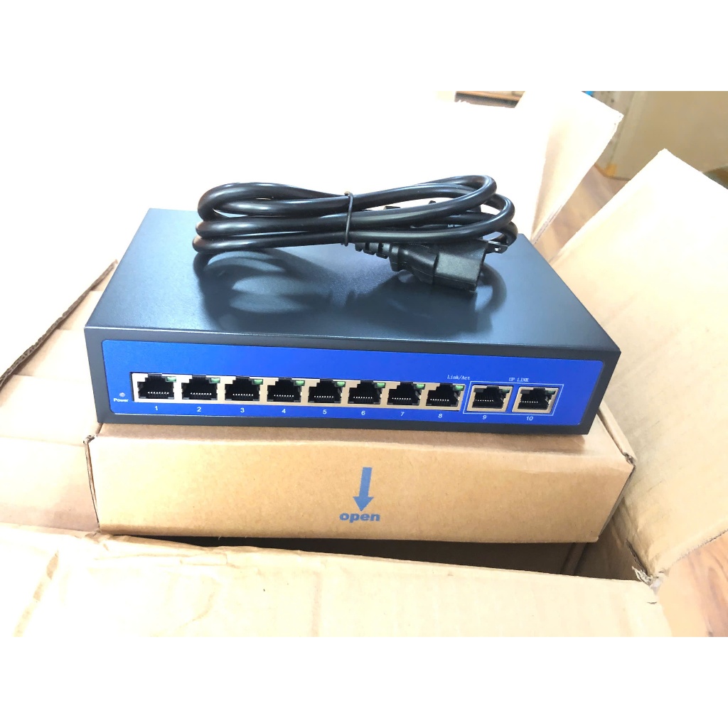 Switch PoE 8 Cổng 1000Mbps (GE)  Model: SD-8+2BZKN