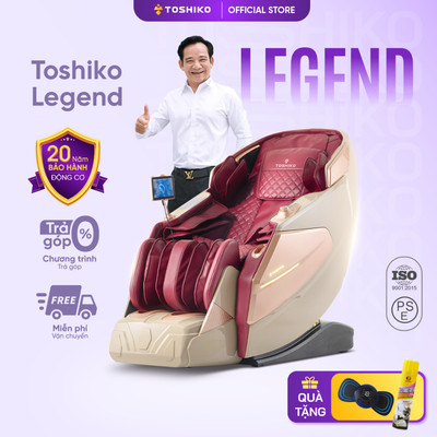 Ghế massage cao cấp Toshiko Luxury Legend sử dụng con lăn Silicon với 10 công nghệ massage tiên tiến