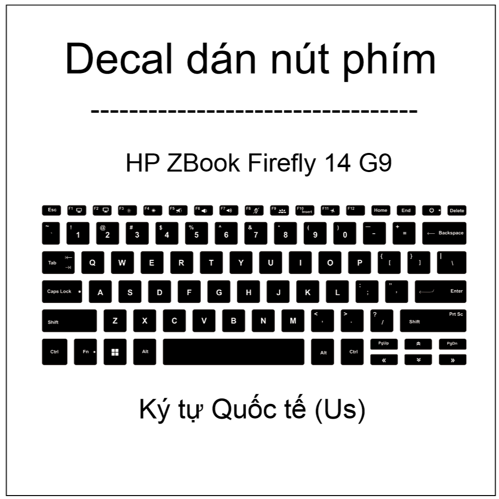 Decal dán nút phím cho máy HP ZBook Firefly 14 G9