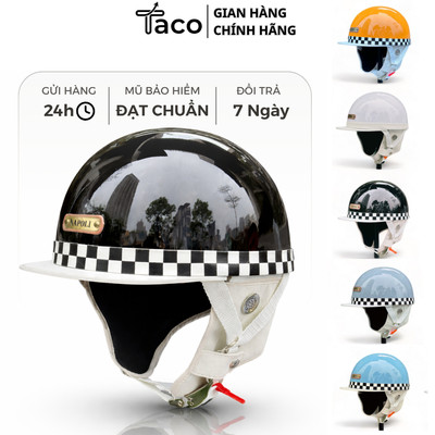 Mũ Bảo Hiểm Nửa Đầu TACO Bosozoku Japan Style Nửa Đầu Vintage - Nón Bảo Hiểm Moto Vintage 1/2 Đầu Phong Cách Nhật Bản
