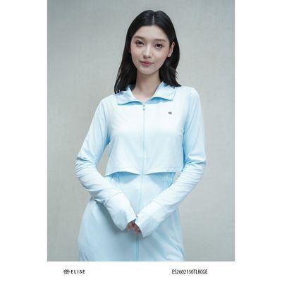 Áo chống nắng xanh ngọc dáng dài  thiết kế Elise mã sản phẩm ES2602130TLKCGE
