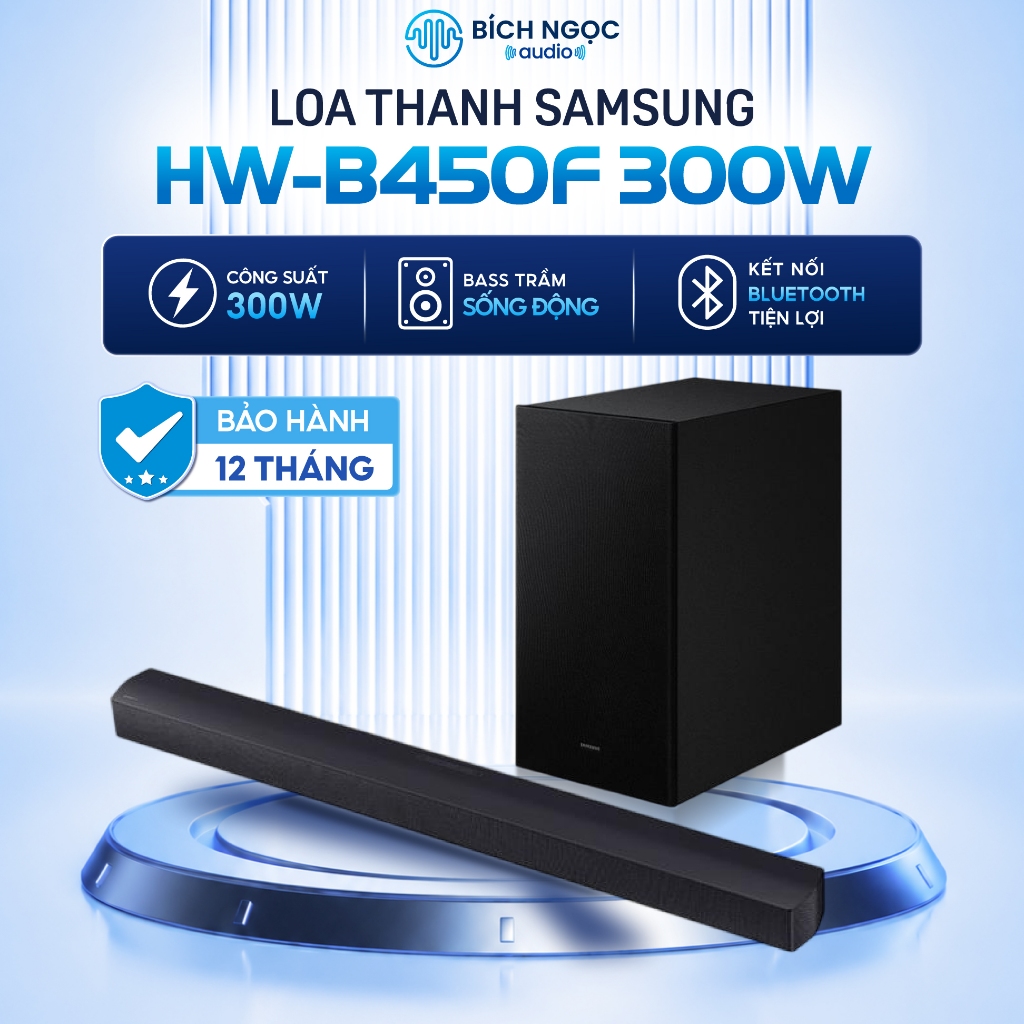 Loa Thanh Samsung HW-B450F/XV 300W Chính Hãng Soundbar Bluetooth, Bass Boost, Âm Thanh Mạnh Mẽ