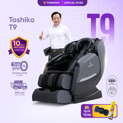 [ Con lăn 4D] Ghế massage toàn thân Toshiko T9 công nghệ con lăn 4D di chuyển mới giúp thư giãn tại nhà