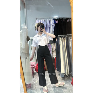 [Mã RL] Quần Ống Rộng Nút Cài Lệch