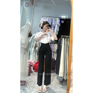 [Mã RL] Quần Ống Rộng Nút Cài Lệch