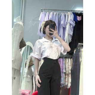 [Mã RL] Quần Ống Rộng Nút Cài Lệch