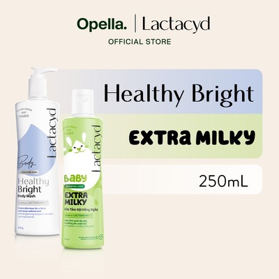 Bộ 1 Sữa tắm Lactacyd Healthy Bright 500ml + 1 Sữa Tắm Gội Trẻ Em Lactacyd Extra Milky 250ml