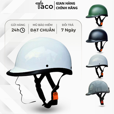 Mũ Bảo Hiểm 1/2 Đua Ngựa TACO ,Nón Bảo Hiểm Thể Thao Thời Trang Đi Phố, Phong Cách Đua Ngựa, Bảo Hành 12 Tháng