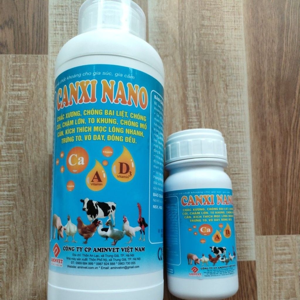Canxi nano B12 cho gia cầm, gia súc.