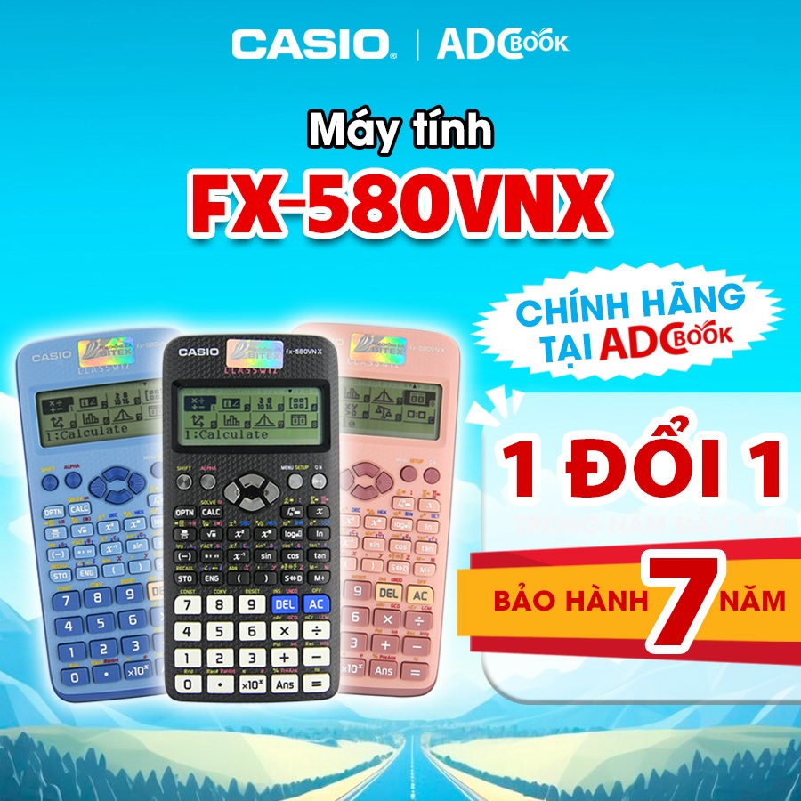 Máy Tính Casio FX-580VNX chính hãng, bảo hành 7 năm - Máy tính cầm tay học sinh FX 580 VN X