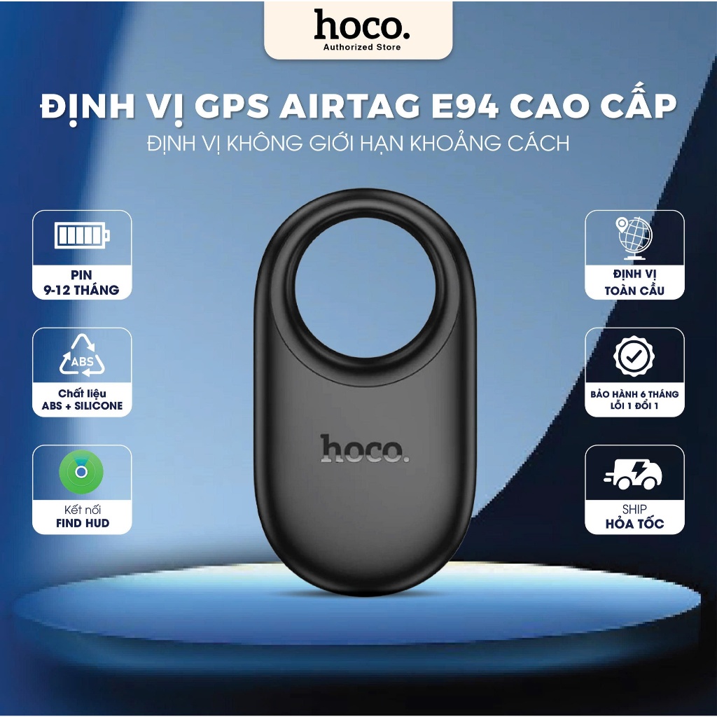 Thiết bị định vị cho iPhone  Hoco E94 [Pin trâu - Nhiều màu - Nhỏ gọn] Tương thích với Apple Find My