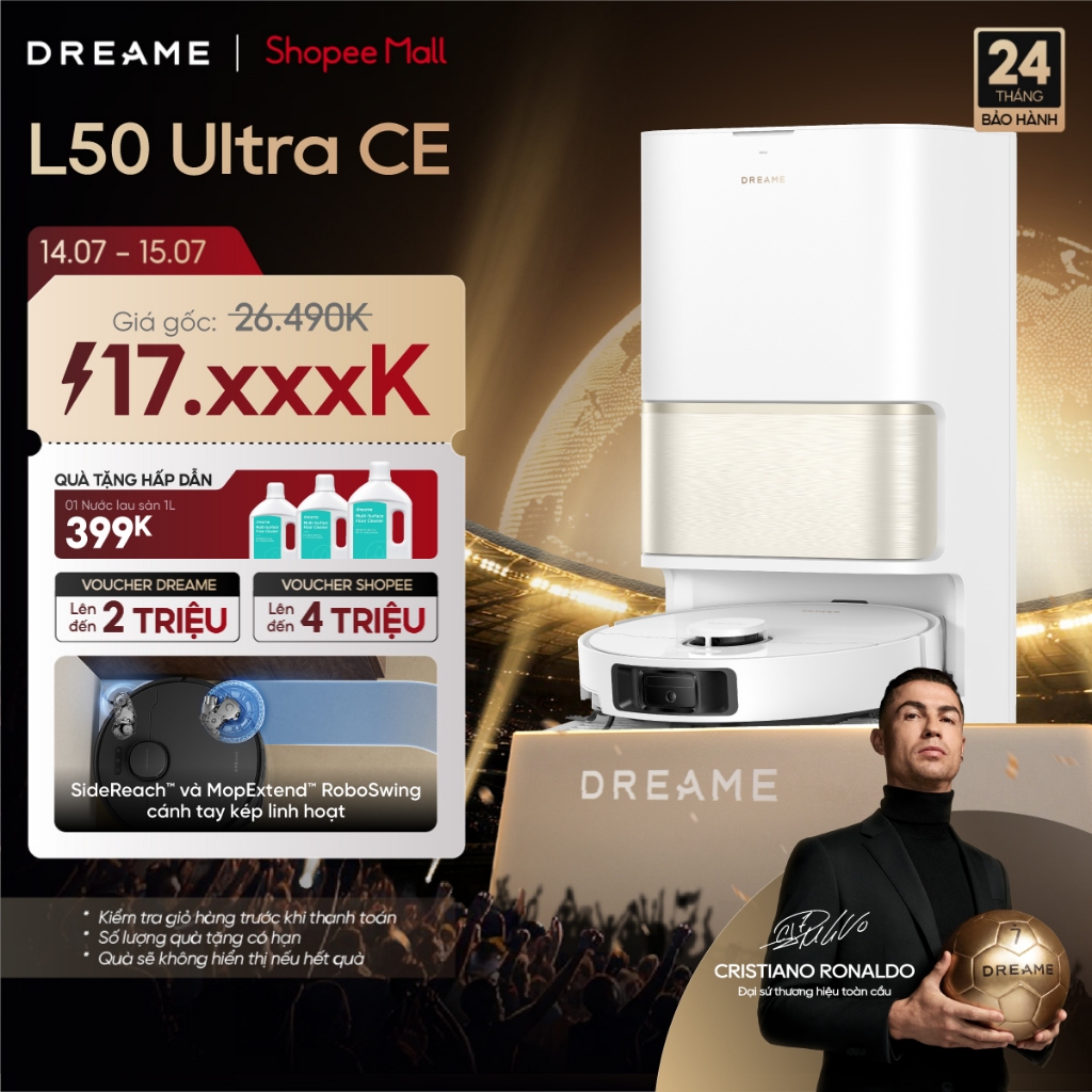 Dreame L50 Ultra CE/L50s Pro Ultra/ L10s Ultra Gen 3/ L30s Ultra Robot hút bụi thông minh |BH 24 thá