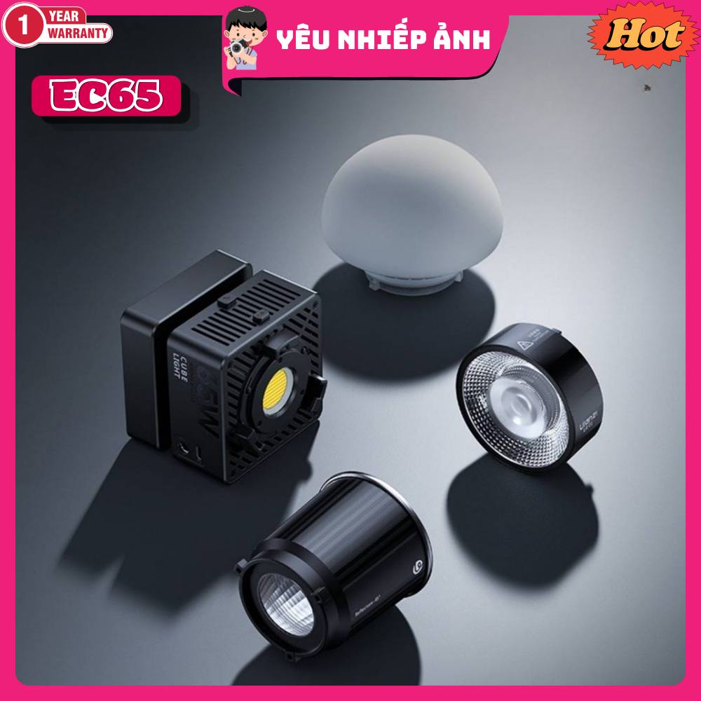 Đèn led Ulanzi EC65 65W Bi-Color nhỏ gọn cầm tay - Hàng chính hãng