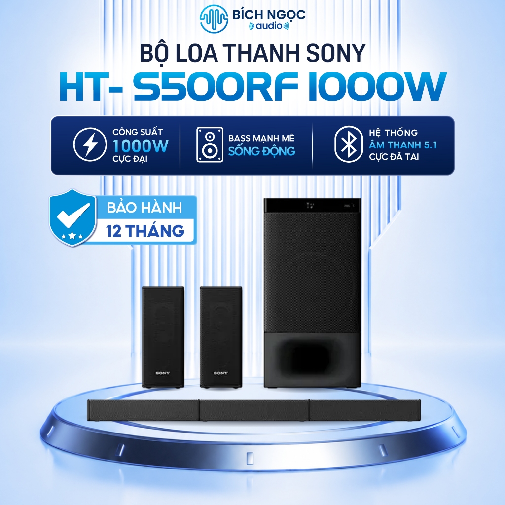 Loa Thanh Sony HT-S500RF//CSP1 1000W Chính Hãng Âm Thanh Vòm Xem Phim Nghe Nhạc Kết Nối Bluetooth