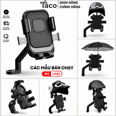 Giá Đỡ - Kẹp Điện Thoại Gắn Xe Máy Có Mũ Bảo Hiểm Che Mưa Che Nắng, Chống Cướp Cực Chắc Chắn