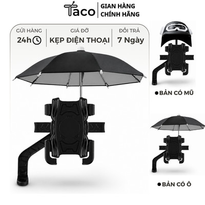 Giá Đỡ - Kẹp Điện Thoại Gắn Xe Máy Có ô Dù Che Mưa Che Nắng Chống Cướp Giật Cực Kì Chắc Chắn