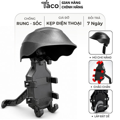 Giá Đỡ, Kẹp Điện Thoại K03 Helmet Gắn Trên Xe Máy, Xe Đạp Kèm Nón Bảo Hiểm Che Nắng Bảo Vệ Camera Điện Thoại