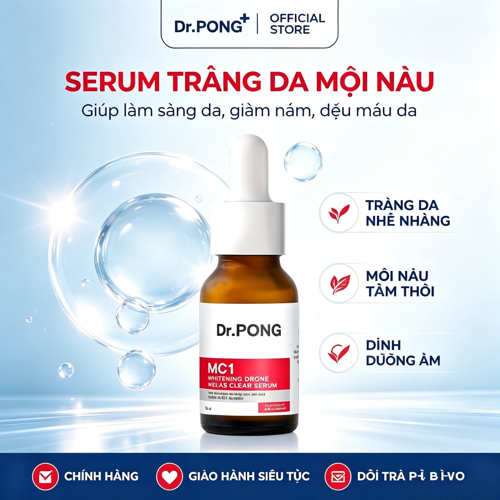 Serum hỗ trợ giảm nám DR.PONG Activein MC1 Whitening Drone Melas Clear Serum