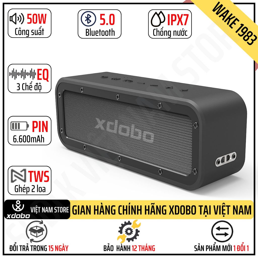 Loa Bluetooth Xdobo Wake 1983 PKCB93 Công Suất 50W Siêu Trầm Như Tronsmart Force Plus Bản Cập Nhật X