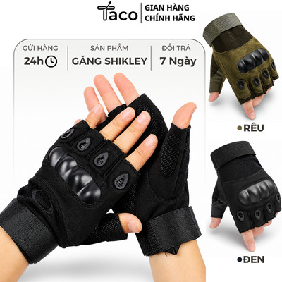 Găng Tay Hở Ngón Chống Nắng Nam Nữ Đi Xe Máy Đi Phượt Shikley