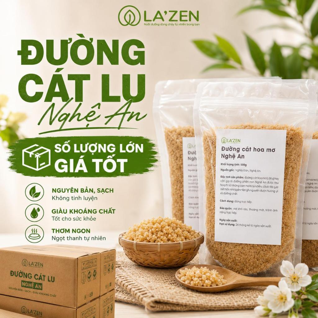 2kg/3kg/5kg/10kg Đường phèn non, đường cát lu kết tinh tự nhiên từ mật mía Nghệ An không hóa chất