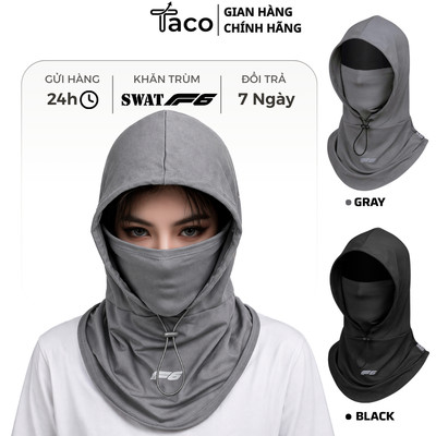 Khăn Trùm Đầu SWAT F6 Kèm Khẩu Trang 3in1, Thoáng Khí, Thấm Hút Mồ Hôi, Chống Nắng Chống Bụi Đi Xe Máy Đạp Xe Phượt
