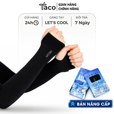 [Mua 5 Tặng 1] Găng Tay Chống Nắng Bản Cao Cấp LET'S COOL, PRO UPF50+ Không Xỏ Ngón Thun Lạnh Co Giãn 4 Chiều